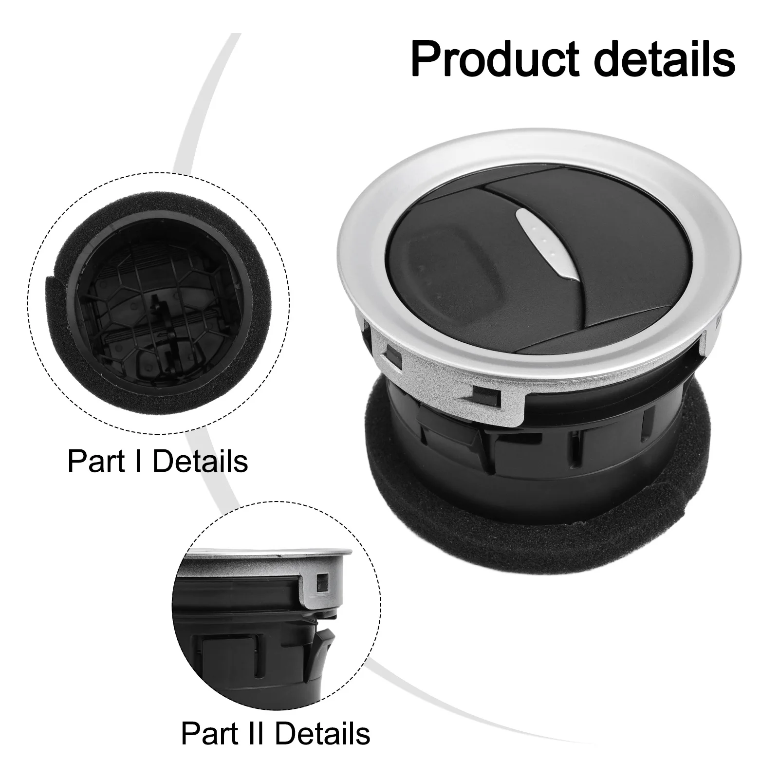 Dashboard Air Vent Trim Vehicle Interior Accessory Dashboard Air Vent Cover Seamless Integration for OEM Compatible Part