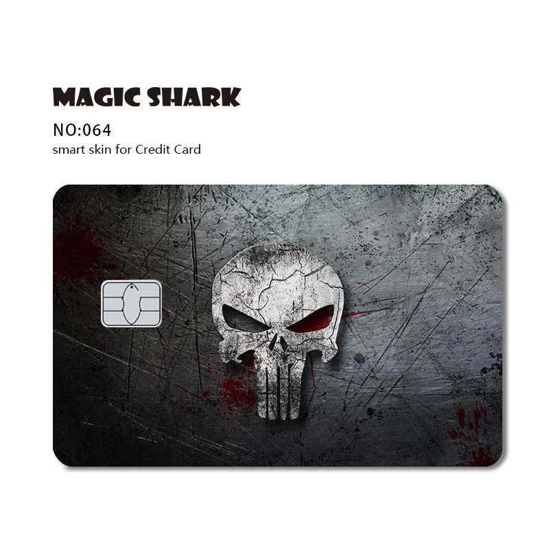 2024 Fashion UNO Anime Cartoon Funny Skull Bank Card Credit Debit Metro Card Front Sticker Film Skin Cover