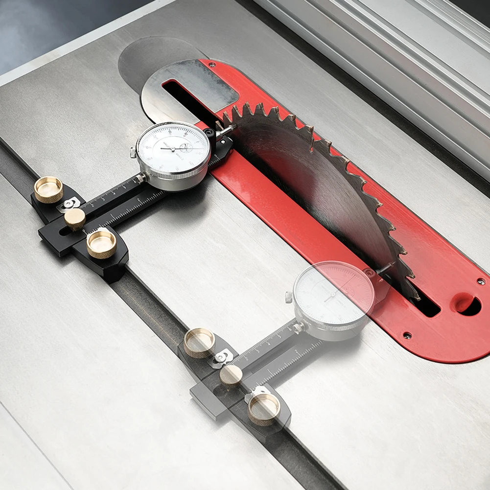 

Aluminum Tablesaw Correction Positioner Sawblade Leveling Cutting Board Multi-functional Fixture 0-120mm Limit Width Adjustment
