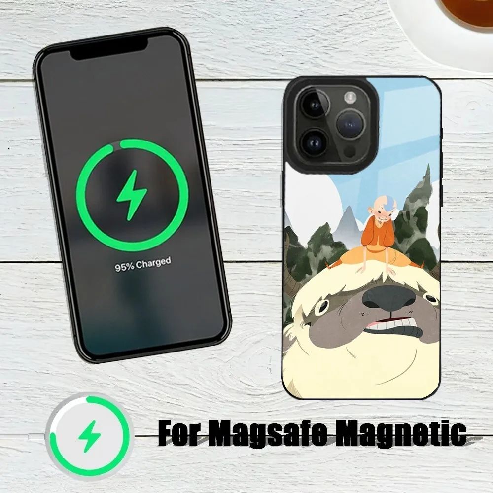 A-atom The Last A-Airbender Appa Yip  Phone Case For iPhone 15,14,13,12,11,Plus,Pro,Max Mini Magsafe Magnetic Wireless Charging