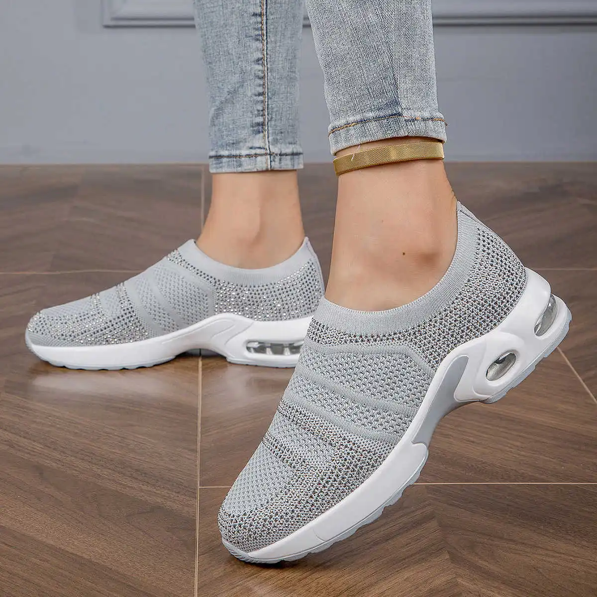 أحذية المشي لمسافات طويلة للسيدات بنعل مطاطي سهل الارتداء، أحذية رياضية للرحلات، أحذية رياضية للسيدات، تصميم كلية لوكس تيني، كل شيء
