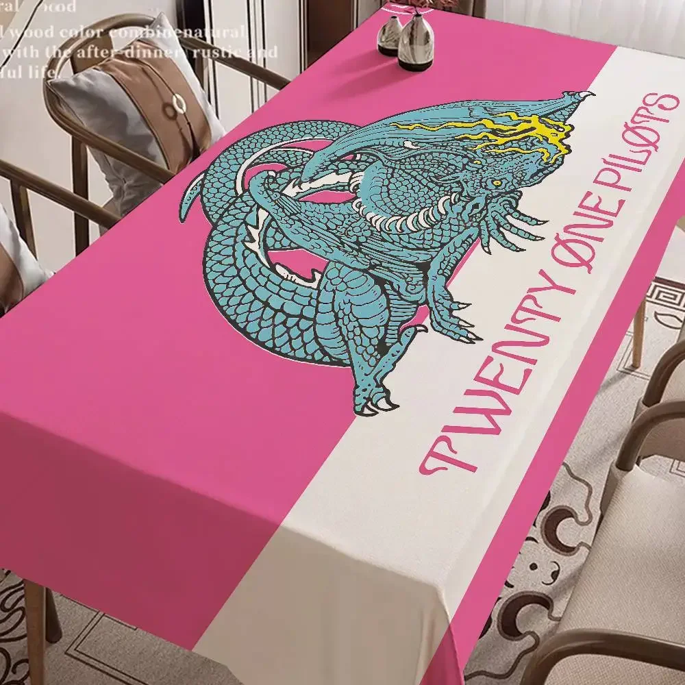 Pop Band T-Twenty One Pilots Washable TableCloth For Wedding Party Banquet Decoration Luxuriou Table Table Protector Cloth