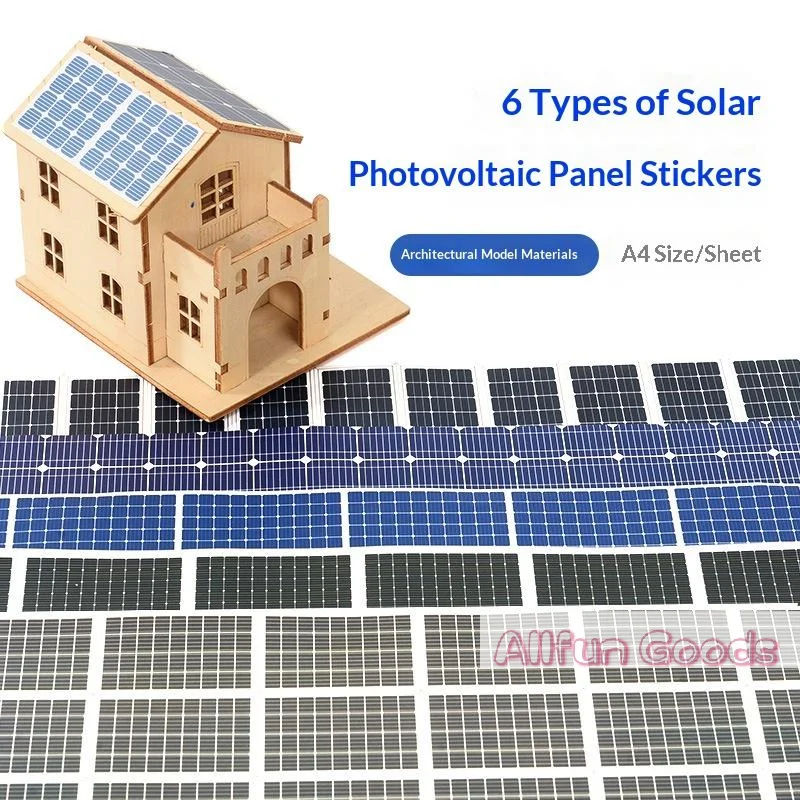 [TG835]1PCS Self-adhesive Simulation Solar Sticker Building Model Material DIY Material For Diorama Cannot Generate Electricity