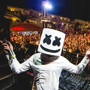 Dj Marshmello Mask Cosplay Costume Helmet For Party Electric Syllable  Halloween - Party & Holiday Diy Decorations - AliExpress