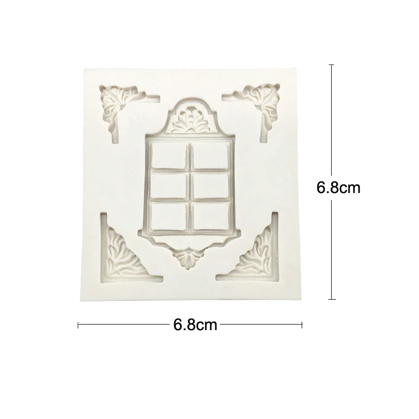 Window Shape 100% Platinum Silicone Sugarcraft Mould Fondant Cake Decorating Tools Bakeware