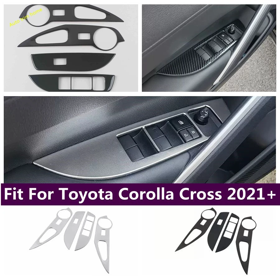 

Car Inner Door Armrest Window Glass Lift Button Control Switch Cover Trim Fit For Toyota Corolla Cross 2021 - 2024 Accessories