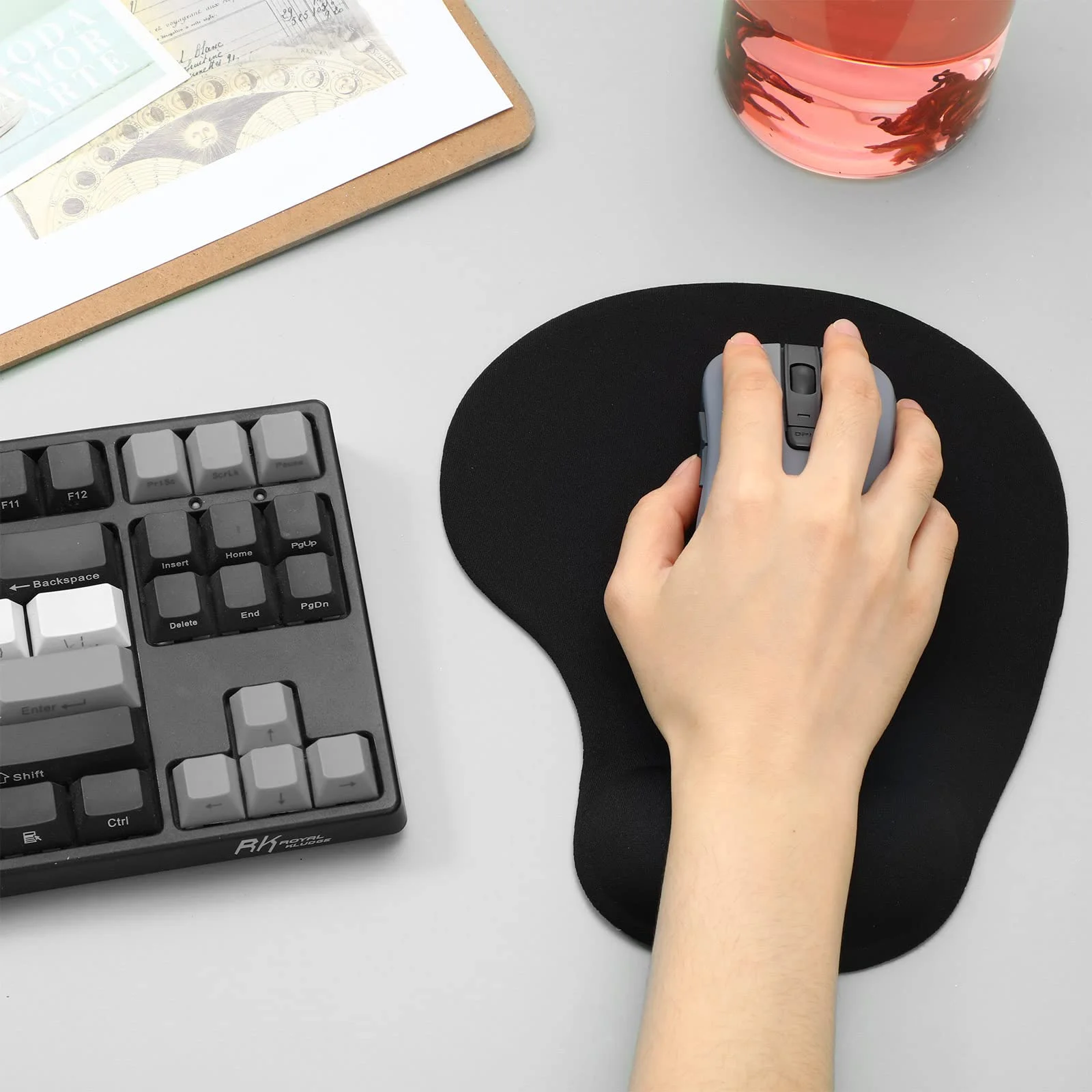 Ergonomic Wrist Rest Mouse Pad Comfortable Computer Gamer Soft Solid Color Mousepad Wrist Support Non Slip Mice Mat PC Laptop