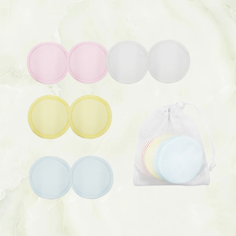 8 ชิ้นแต่งหน้าRemoverชุดReusable Padsล้างผ้าผ้าฝ้ายนุ่มอ่อนโยนทําความสะอาดใบหน้าTravel Gymทุกวันใช้