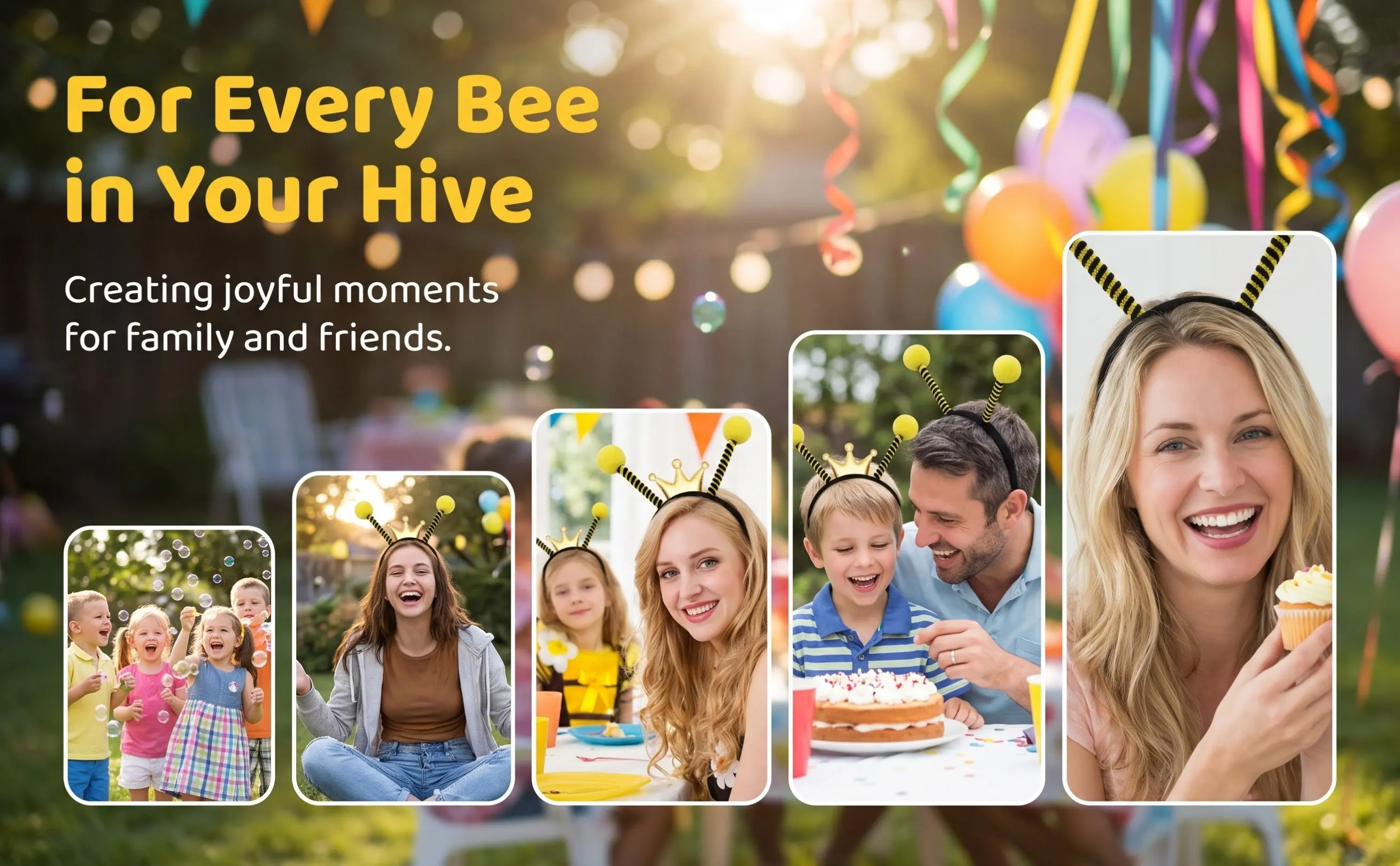9Pcs Bee Headbands for Women Girls – Soft Comfortable Hair Accessories for Halloween Carnival Cosplay Festival