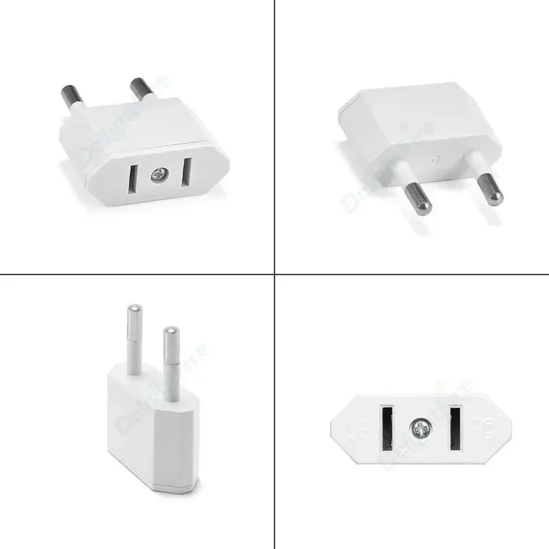 American China To EU Europe Travel Power Adapter 2 Pin CN US To EU Plug Adapter Euro Type C AC Converter Electrical Socket