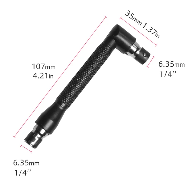 11Pcs/Set Hexagonal Screwdriver Bit L-shaped 90 Degree Wrench Double Head Handle 6.35mm Home Maintenance Screwdriver Bit Tools