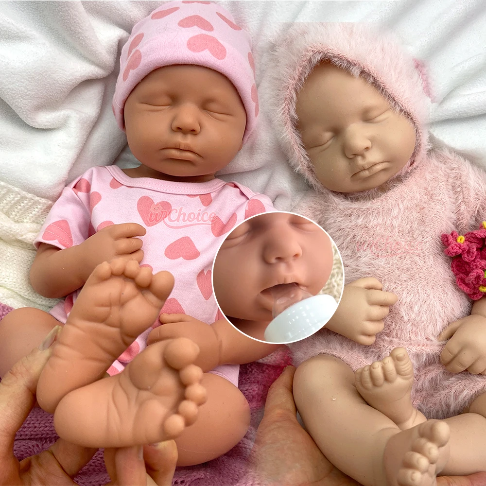 

50cm Loulou Can Use Pacifiers Doll Silicone Reborn Baby Girl/Boy Soft Touch Lifelike Waterproof Newborn Doll for Christmas Gift