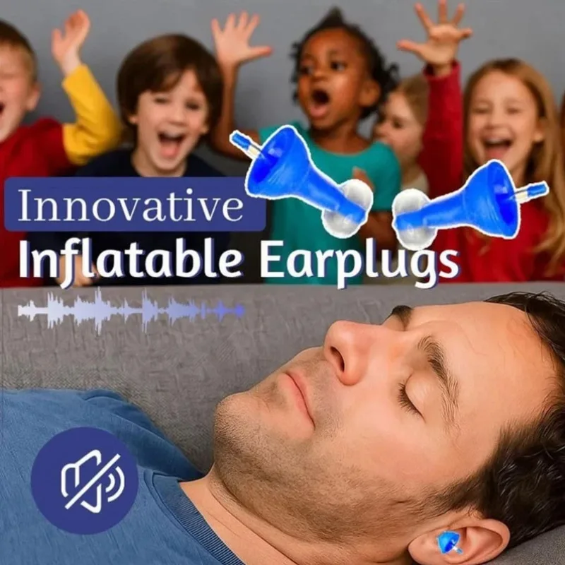Innovative Inflatable Earplugs Can Be Reused Waterproof Comfortable Noise-reducing Earplug-protecting and Sleep Mute