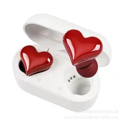 Auriculares inalámbricos con forma de corazón para niña, audífonos bonitos, Heartbags, novedad