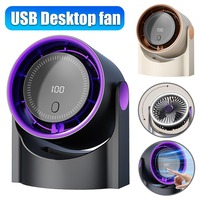 Electric Fan 100Speed Bladeless Fan Rechargeable USB TypeC Quiet 1200mAh Battery Powered Portable 180 Degree Design Handheld Fan