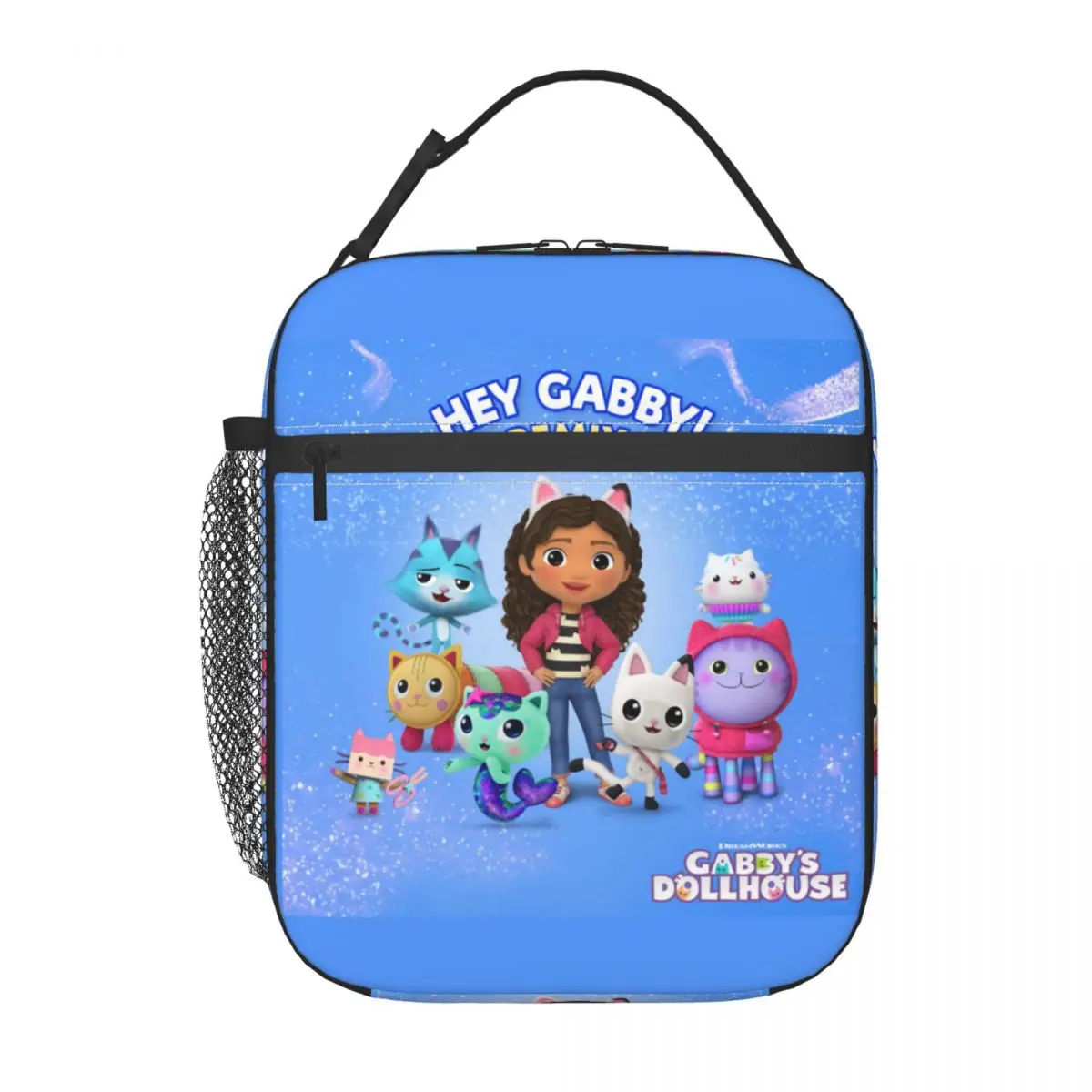 Gabby Cats Gabbys Dollhouse Insulated Lunch Bag Women Portable Pandy Paws Mermaid Cooler Thermal Bento Box Office Picnic Travel