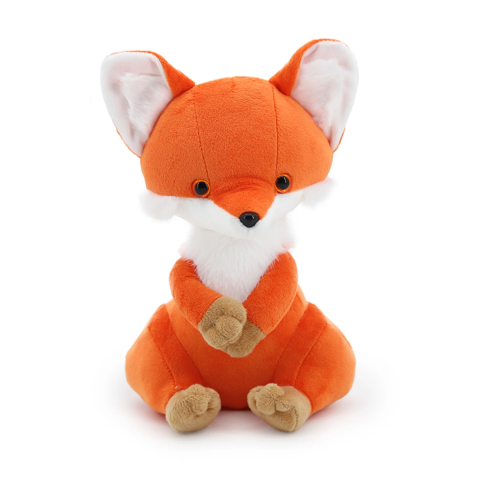 

Мягкая плюшевая игрушка-лиса 23 см, милая оранжевая лисичка с большими глазами, успокаивающая кукла для малышей, подарок на день рождения или Рождество