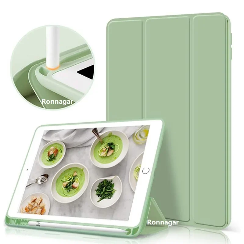 With Pencil Slot Funda for iPad A16 11th 2025 2024 Air11 M3 M2 Pro11 M2 M4 10th 7 8 9th 10.2 Case 9.7 2018 2017 5/6th Air5th 4th