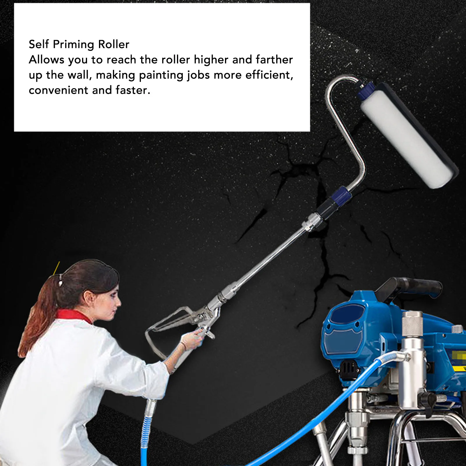 Airless Paint Sprayer Roller Airless Paint Sprayer Roller High Efficiency Rugged Self Priming Airless Sprayer Roller Attachment