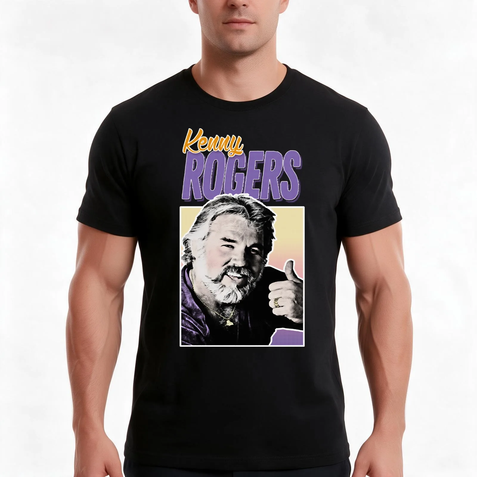 Kenny Rogers Vintage Style Kenny Rogers 80s Aesthetic shirt T-Shirt Summer Casual Cotton Tee Oversized Streetwear Tops
