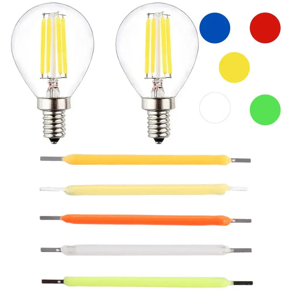 10pcs LED Repair Incandescent Light Accessories Cold/Warm Light Lamp Parts LED Filament Light Beads LED bulb Tube