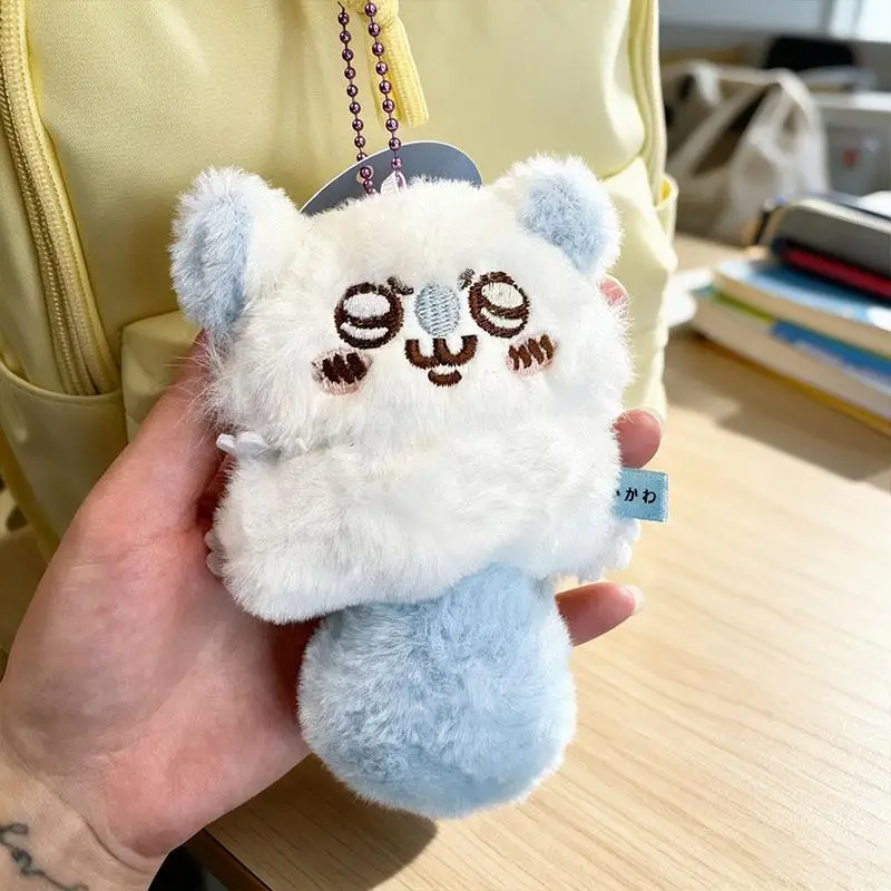 Chiikawa Keychain Cartoon Character Flying Squirrel Plush Doll School Bag Kawaii Bag Accessories Cute Plush Toy Christmas Gift