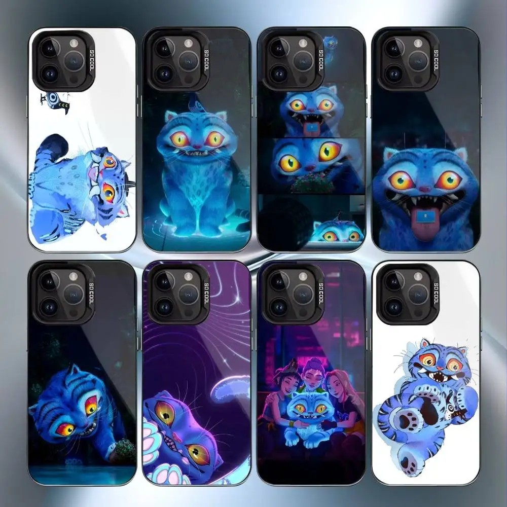 

KPop D-Demon H-Hunters Tiger Phone Case For iPhone17,16,15,14,13,12,11 Plus,Pro Max Black Candy Matte Shockproof Cover