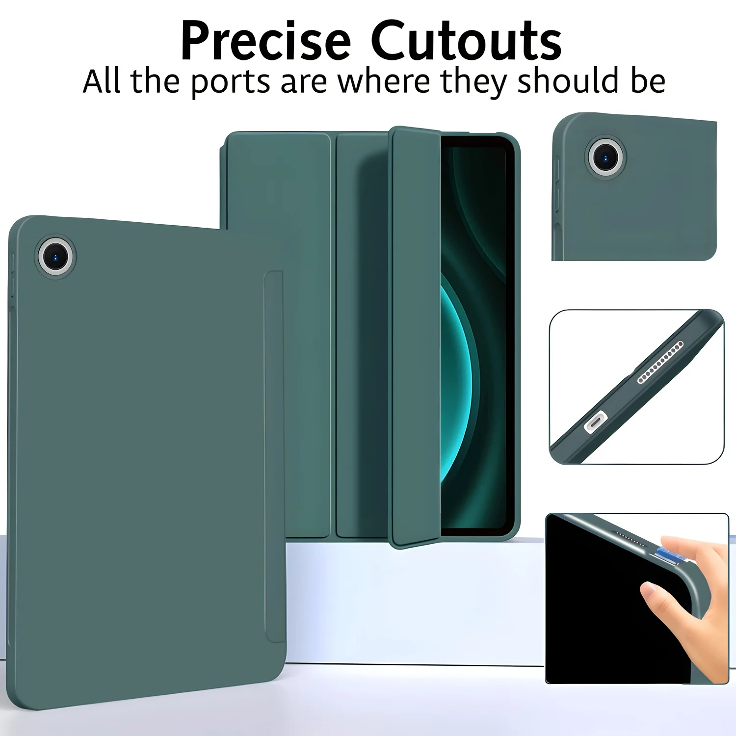 Für Samsung Galaxy Tab A7 A8 A9 A11 S6 S7 S8 S9 S10 FE + Lite Plus 8.7 10.4 10.5 10.9 11 Magnetische Flip Smart Cover Tablet-Hülle – Detail 2