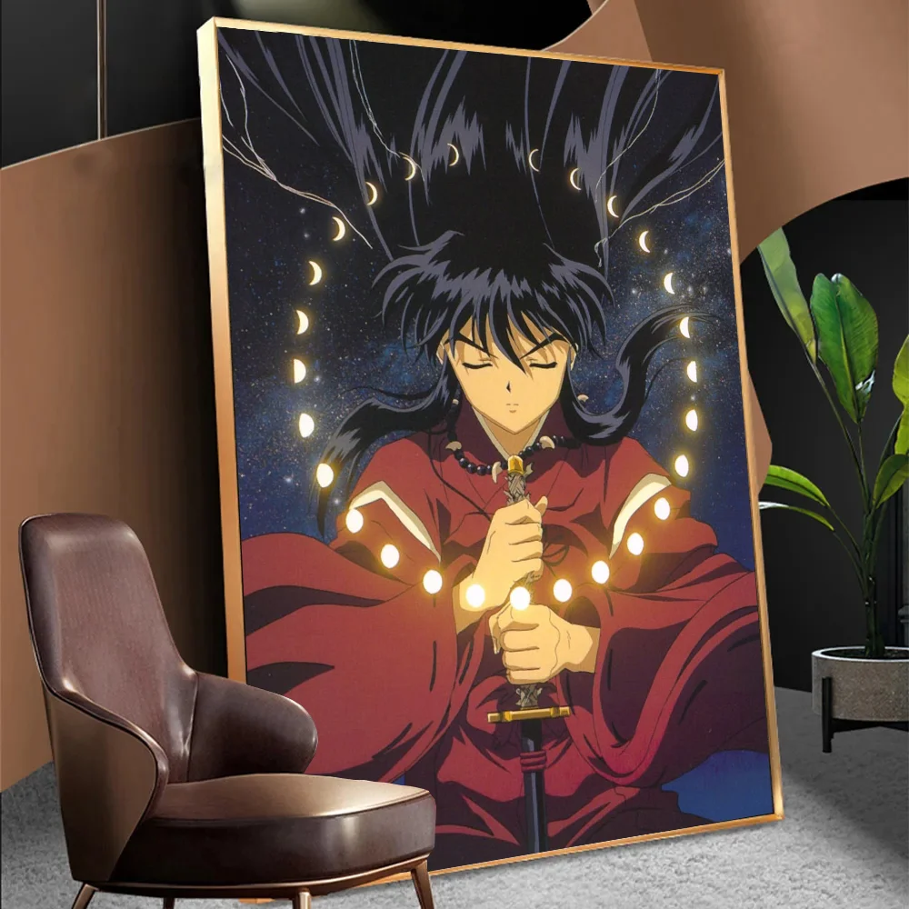 Anime Classic Inuyasha Classic Movie Posters Vintage Room Bar Cafe Decor Stickers Wall Painting