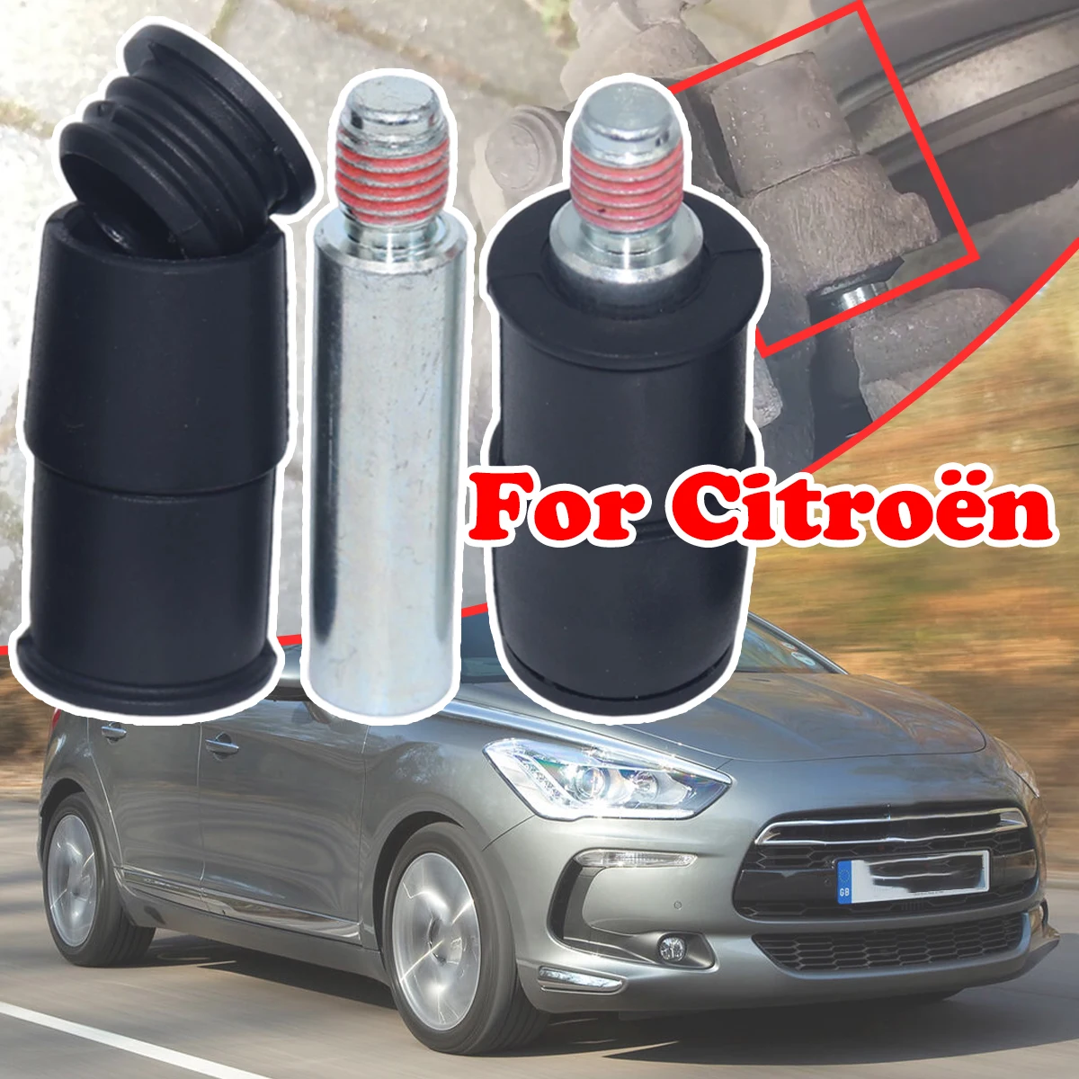 

For Citroen C5 C4 Picasso DS5 DS4 Front Brake Caliper Slider Guide Pins Bolt Kit Left Right Disc Housing Bellows Sleeve Bushing