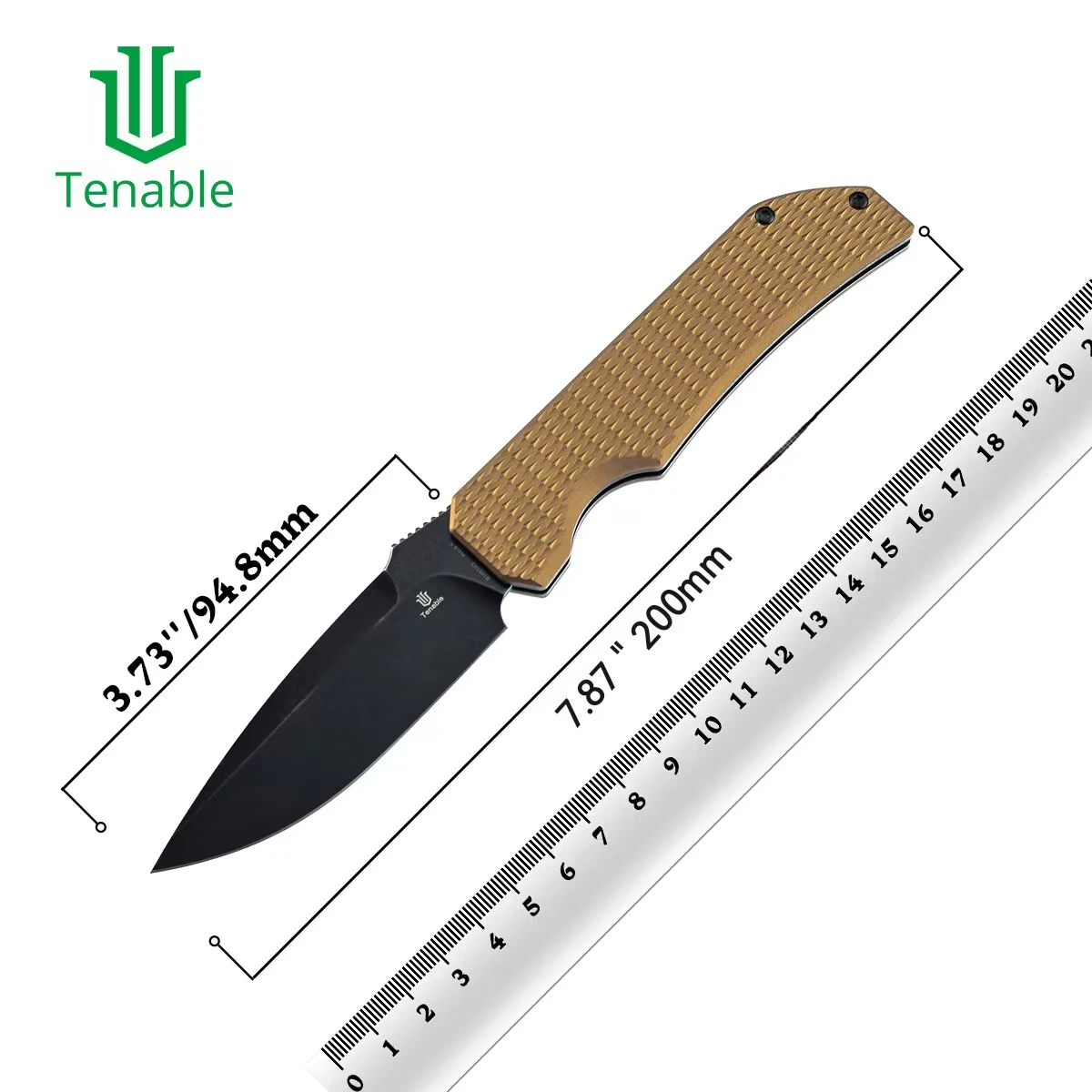 Складной нож Tenable B1095 Eaglestrike с лезвием Nitro V 3,73 дюйма и алюминиевой рукоятью – полезный инструмент для кемпинга и повседневного использования