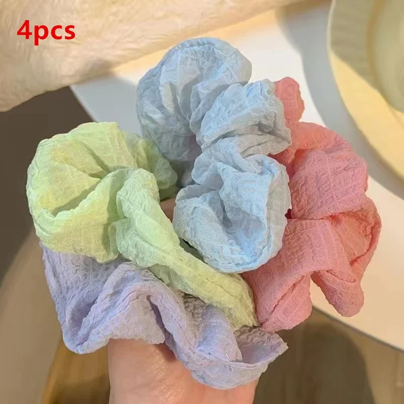 

4-7pcs/set Candy Color Hair Scrunchies For Women Girls Cute Elastic Hair Ties Bands Headband Rubber Bands Hair Accessories