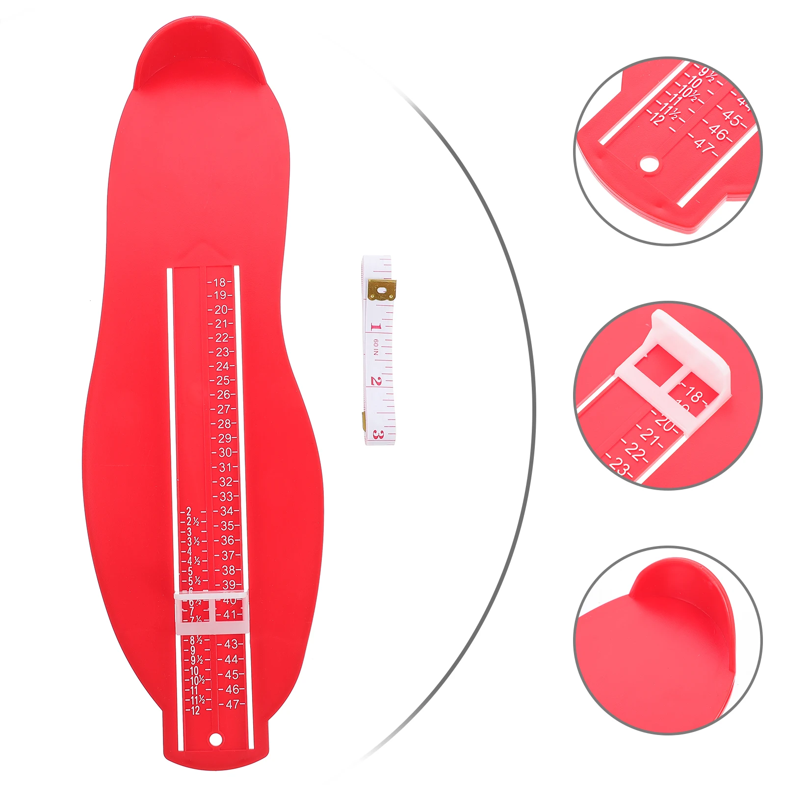 

Adult Foot Length Gauge Lightweight Portable Measuring Ruler Sturdy Foot Measurement Device For Uk Eu Sizes Accurate Easy Use