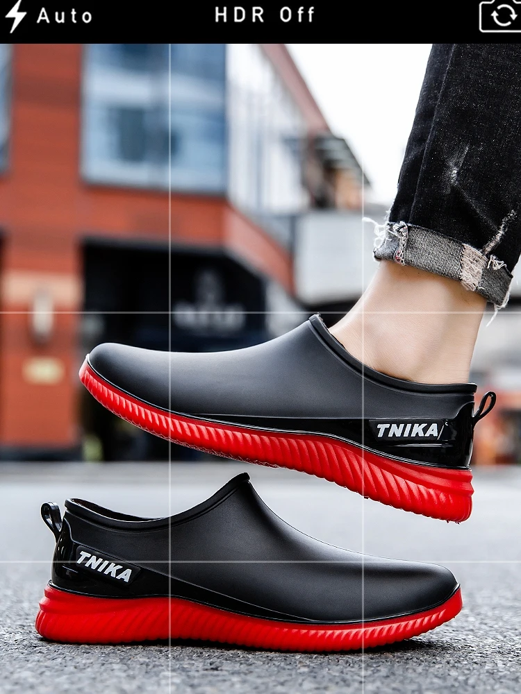 

Утолщенные резиновые низкие рабочие ботинки для мужчин, нескользящие, износостойкие, водонепроницаемые, для кухни и стройплощадки