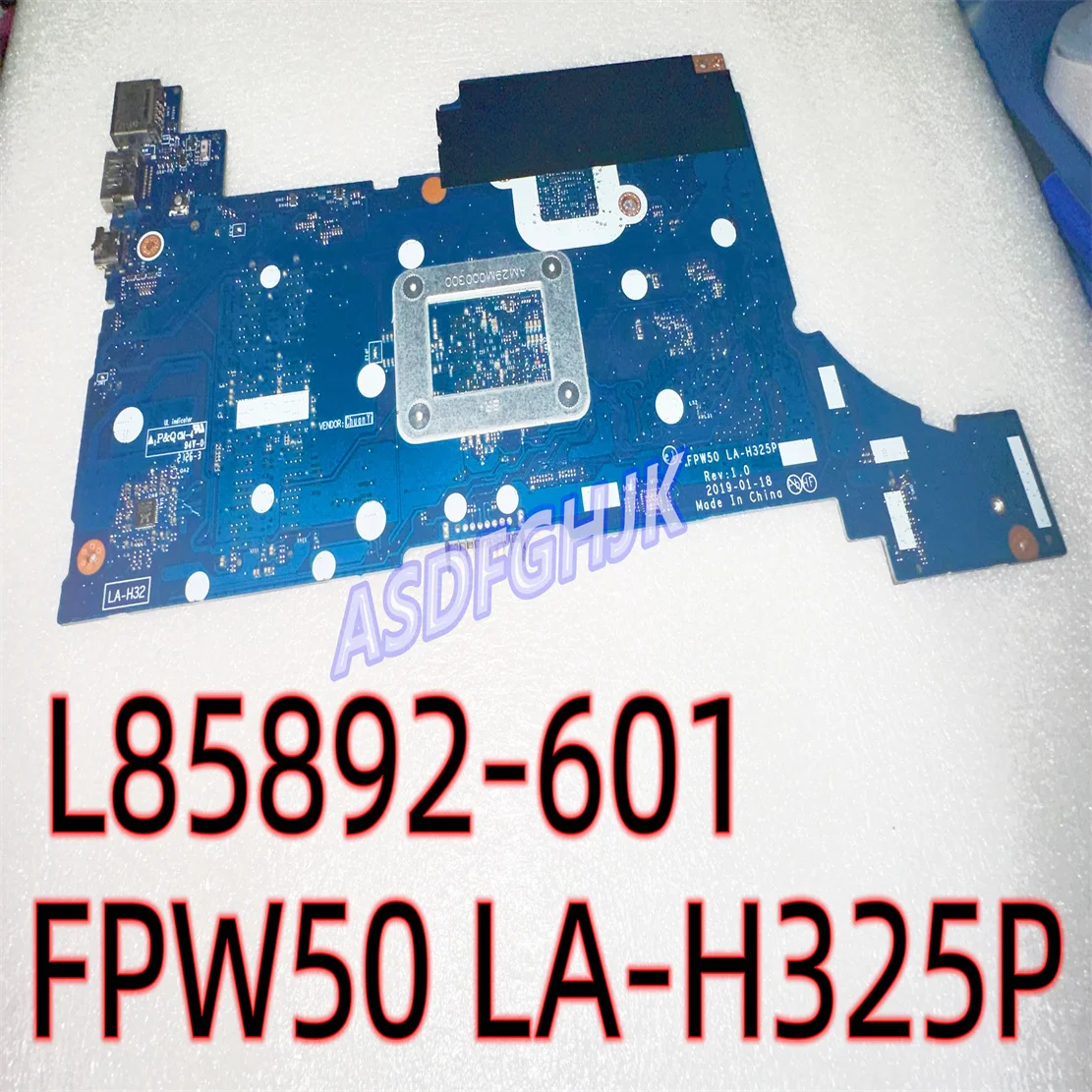 Imagem -02 - para hp 15-dw Série Celeron N4020 Cpu Laptop Placa-mãe Fpw50 La-h325p Teste ok L85892601