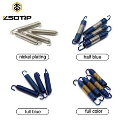 ZSDTRP 2 pcs Motorcycle Exhaust Pipe Muffler Springs 75mm Stainless Steel Springs Exhaust middle pipe Mounting Spring Hooks