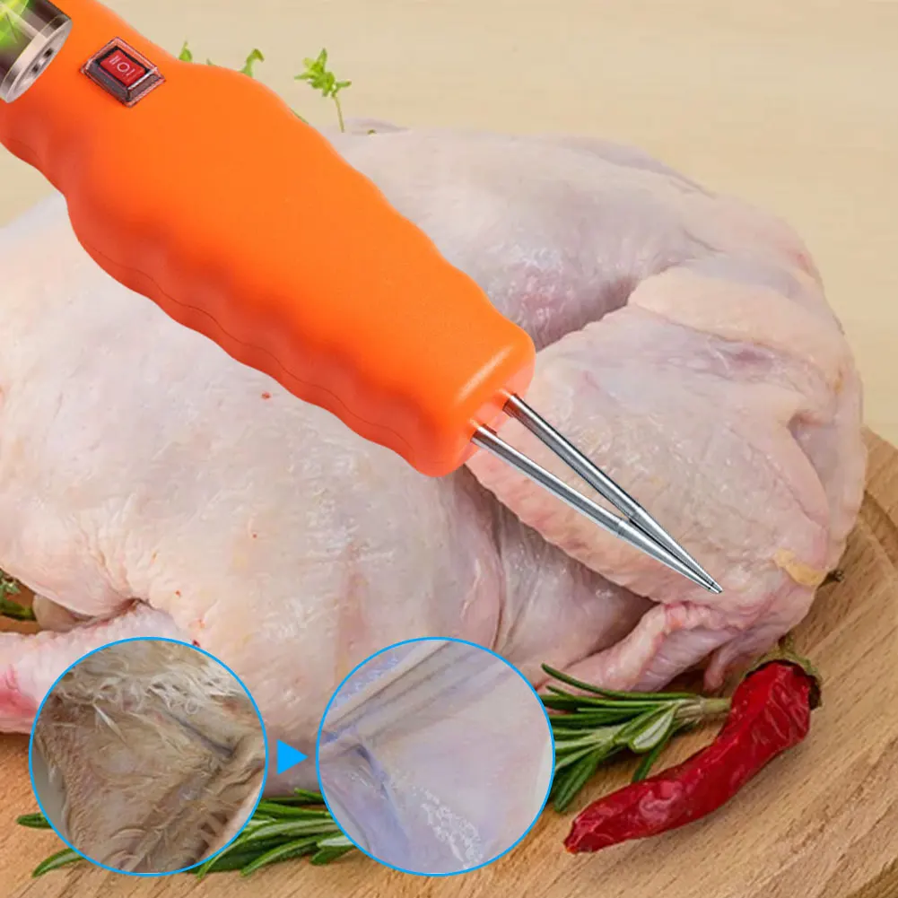 Máquina desplumadora de pollos eléctrica, herramienta de desplumado de pelo corto para aves de corral, depilación automática multifunción de pollo para pato y ganso