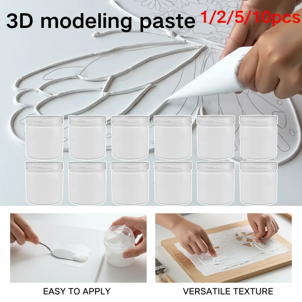 

Acrylic Texture Paste Shaping Paste Cream Thickening Medium for 3D Acrylic Painting Acrylic Base Material for Art And Craft