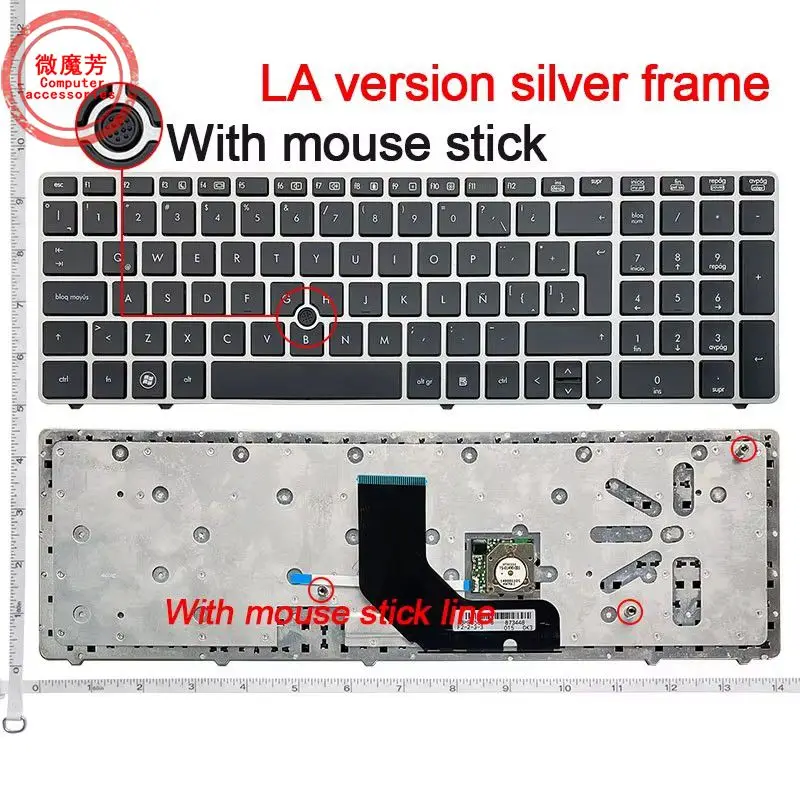 LA/SP/US/RU NEW laptop Keyboard for HP EliteBook 8560p 8570P 8560B 6560b 6565b