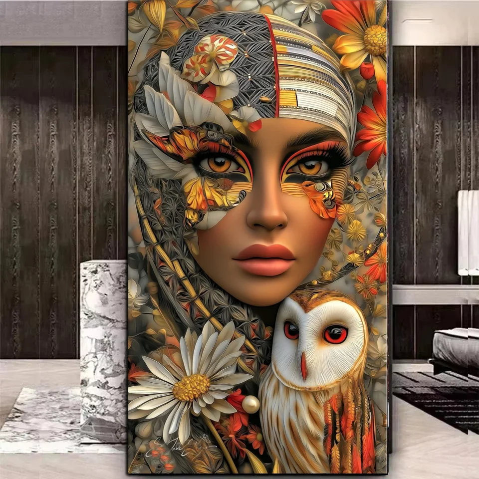 

Fantasy Flowers Woamn diy Diamond Painting Kits for Adults,Diamond Art For Beginner,Full Diamond Mosaic For Decor Gift Big Size