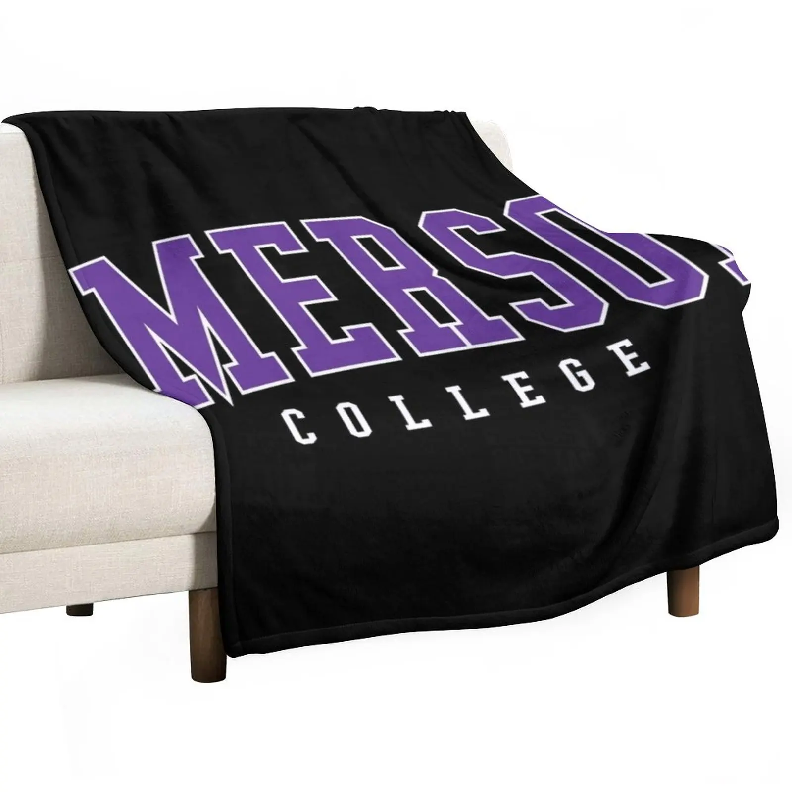 

emerson - college font curved Throw Blanket Single Blanket Stuffed Blankets Blankets Sofas Of Decoration