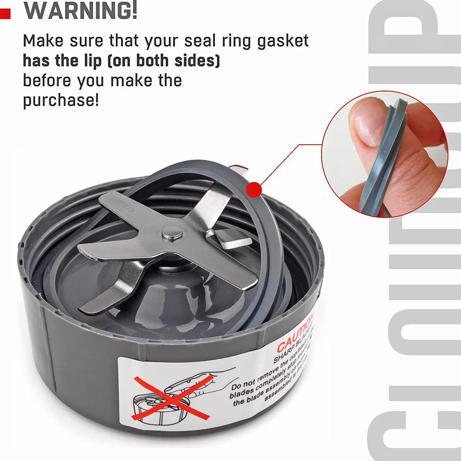 6 PCS Sealing Gaskets Replacement Parts Fits for NutriBullet Blenders 600w/900w image 2
