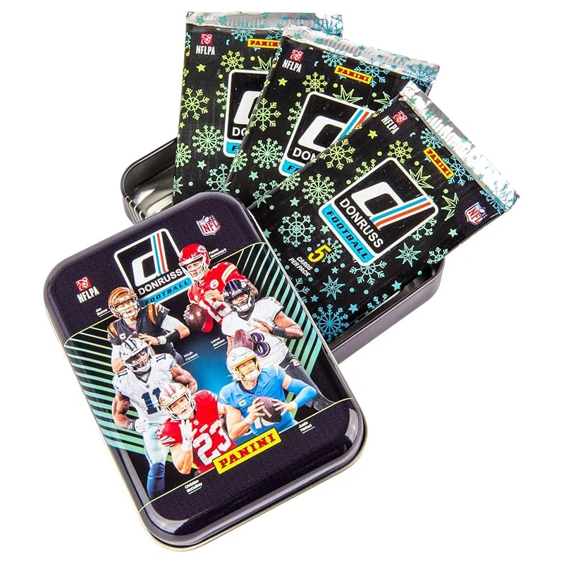 

Коллекционная карточка-персонаж Panini Donruss Football Winter Holiday Tin Cam Ward, Jaxson Dart, 2024-2025 гг., подарок на праздник