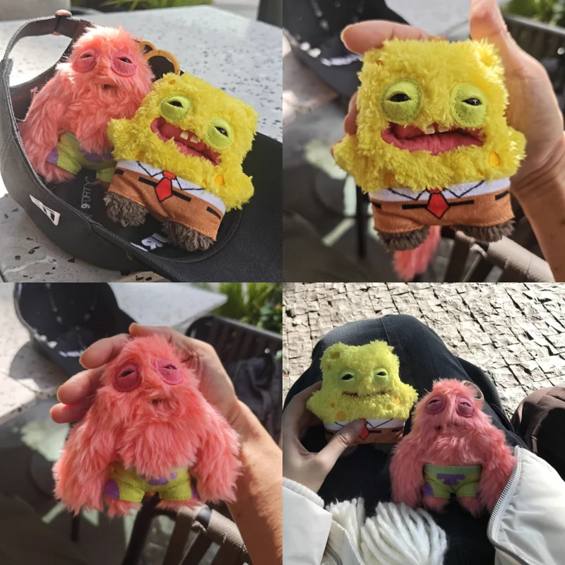 Originele Fuggler Grappig Lelijk Monster Spongebob Squarepants Serie Knuffel Collectible Sleutelhanger Hangende Tas Charme Ornament Geschenken