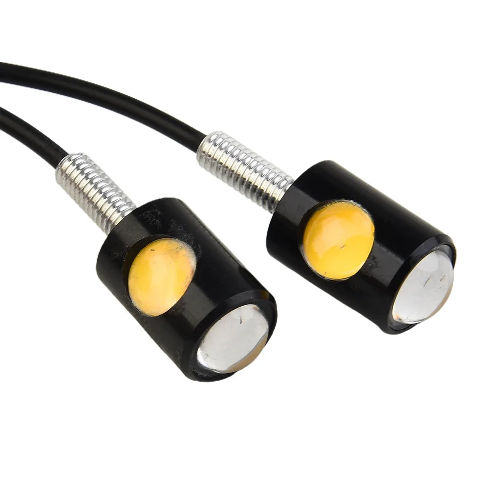 

High Performance, 2 Pieces Tiny Amber LED Car Motorcross Turn Signals Indicators, Easy Installation for 12V Vehicles