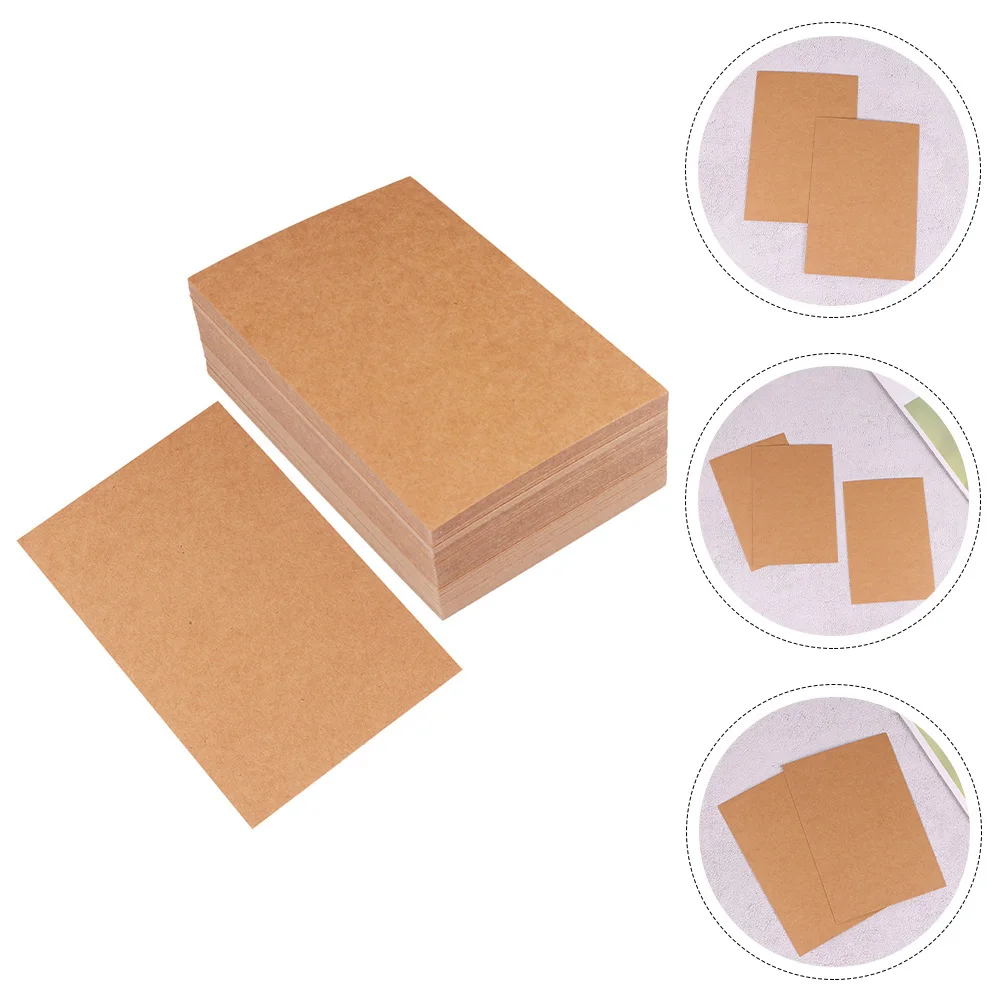 

200 Pcs Brown Kraft Card Blank Cards Diy Greeting Kits Christmas Child Postcards for Printing