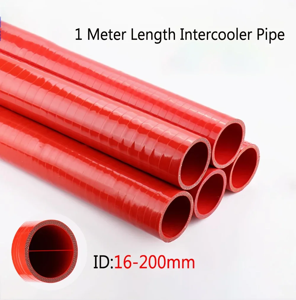 

ID 16-200mm Straight Silicone Hose 1M Coolant Intercooler Pipe Tube for Car Engine Radiator Turbo