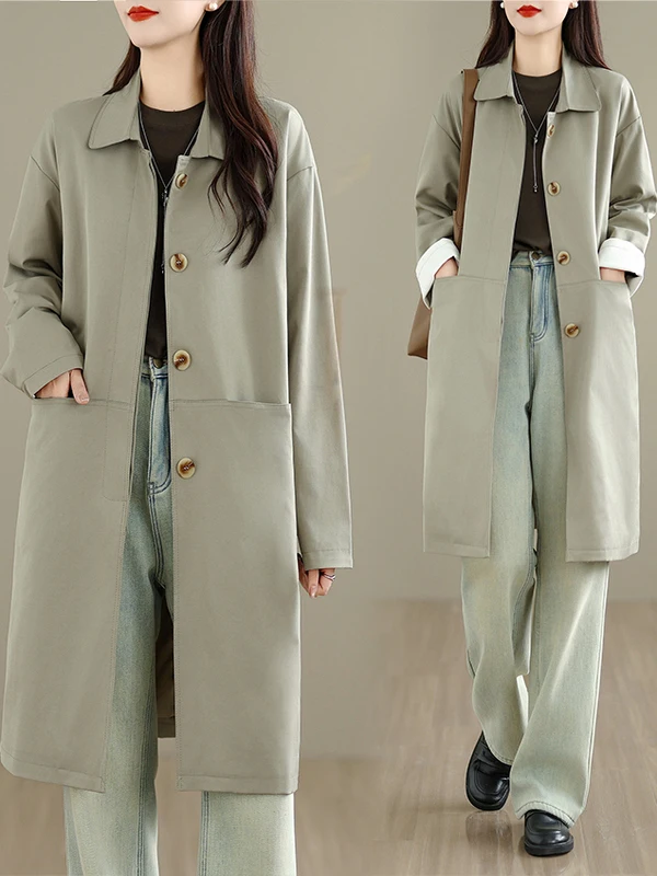 

Женское тюлевое пальто средней длины, весенне-осенний клетчатый цветной костюм Blo, ветровка Briti Sle, верхняя одежда, длинный воротник све