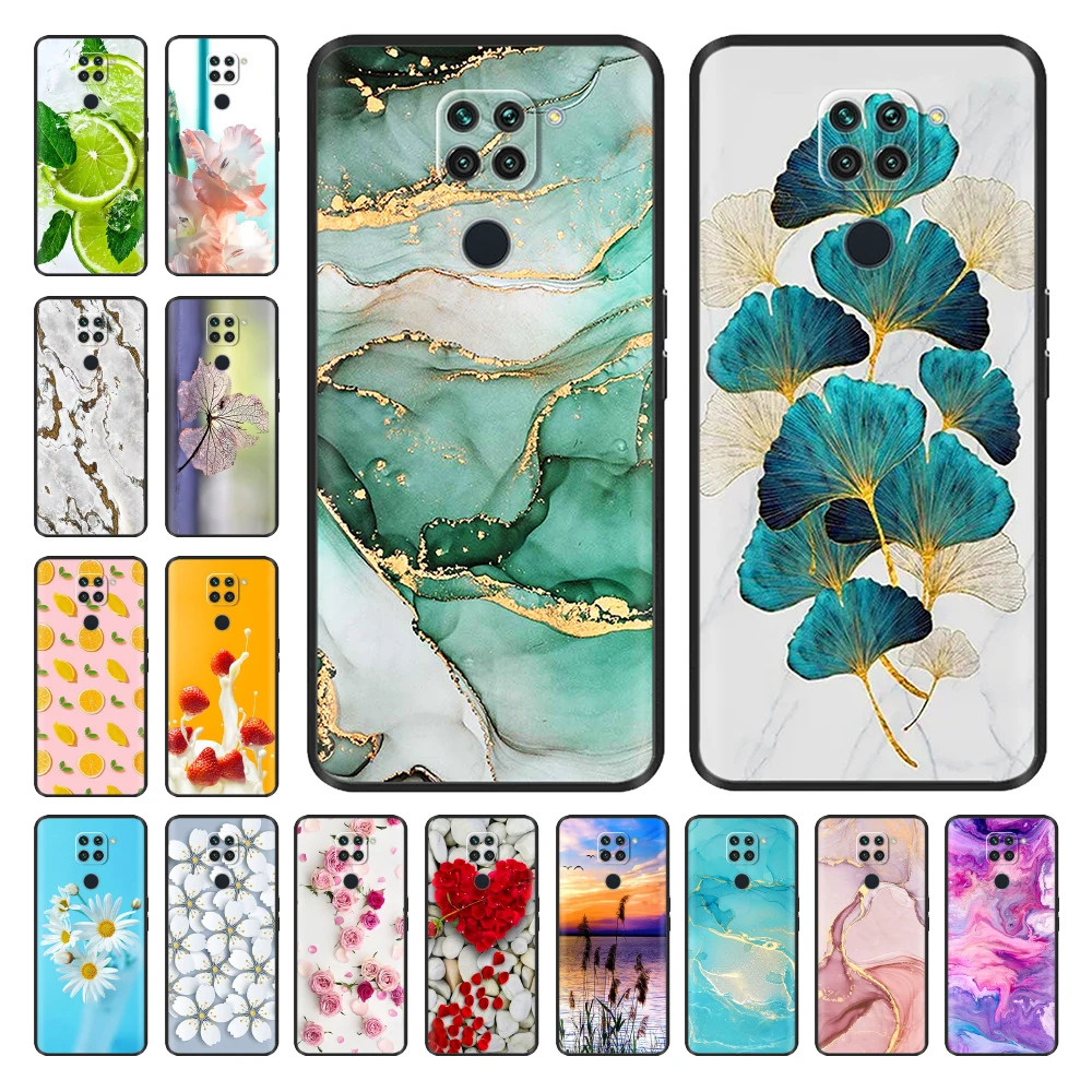 

For Xiaomi Redmi Note 9 4G Case Cute Flower Painted Soft Silicone Phone Back Cover for Xiaomi Redmi Note 9 Note9 Cases Coque