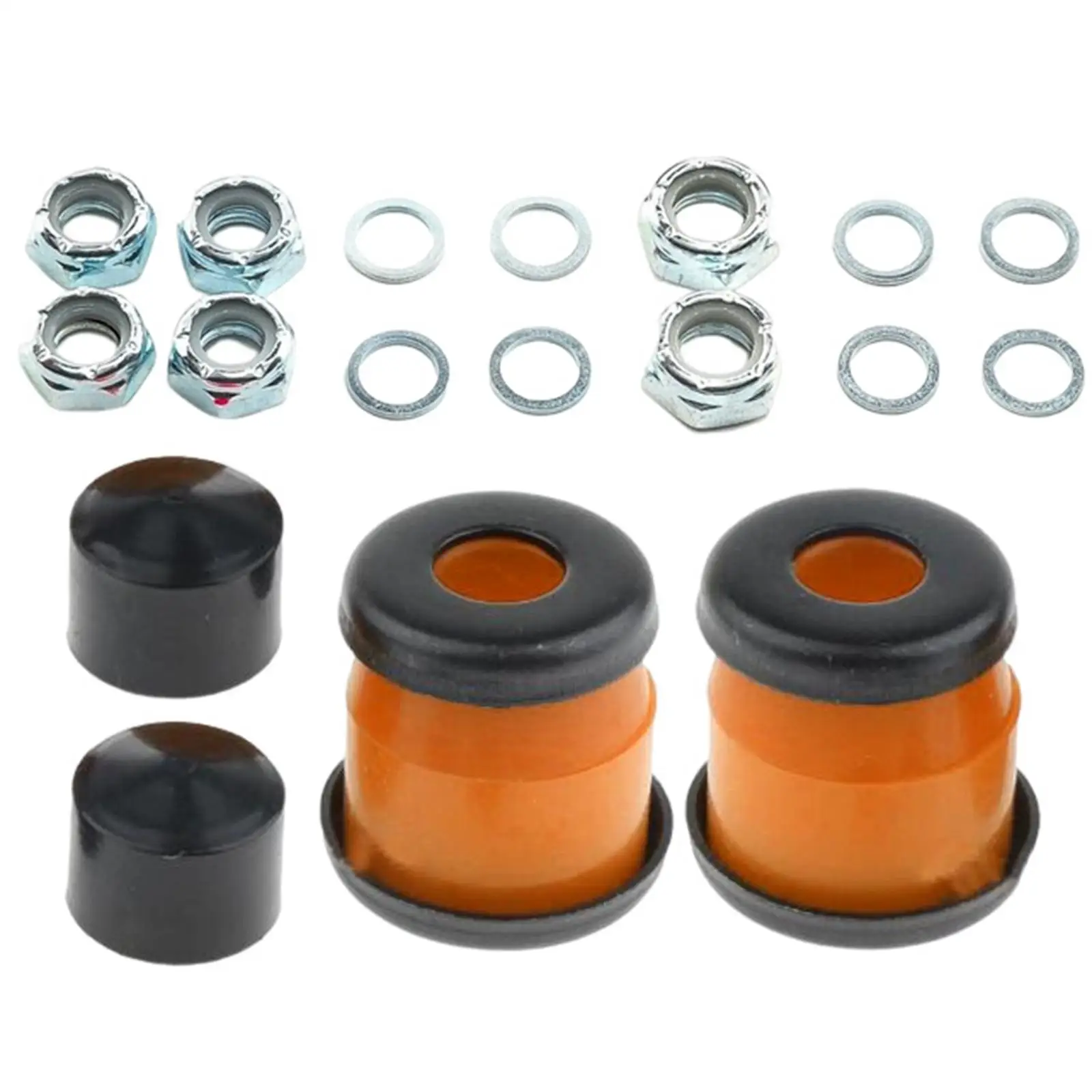 2-6pack Skateboard Truck Bushings Kit Skateboard Cup Shock Absorb orange